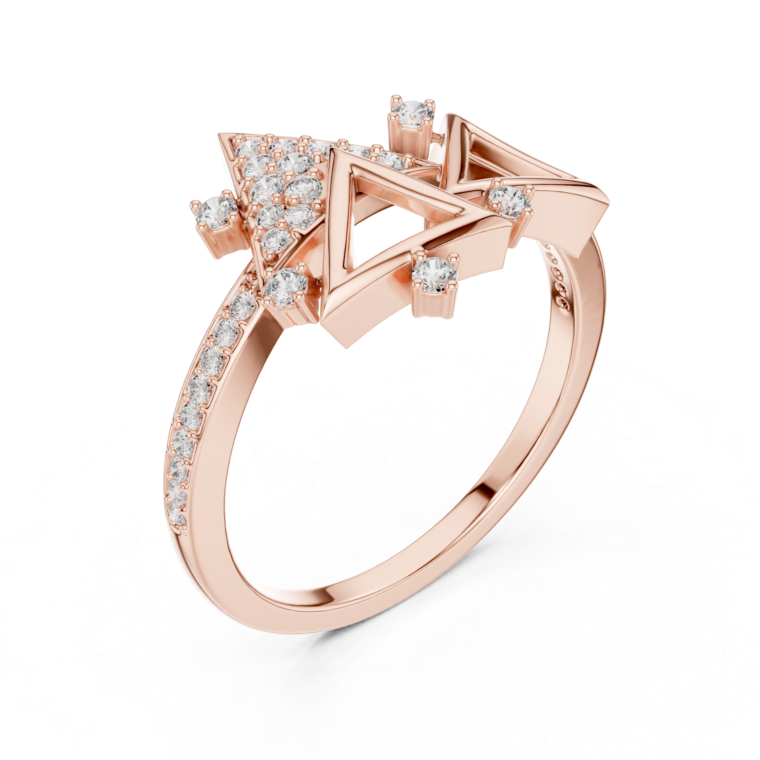 Classic solitaire engagement ring with a round diamond in White